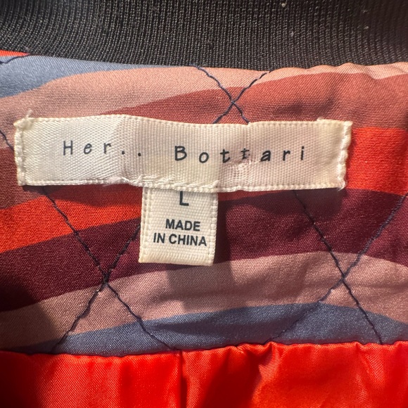 Colorful Wave Pattern Bomber Jacket - Picture 4 of 5